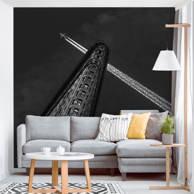 Wallpapers modern New York Flat Iron With Airplane