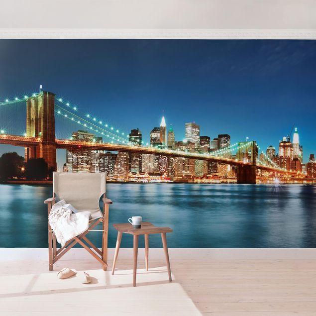 Wallpapers New York Nighttime Manhattan Bridge