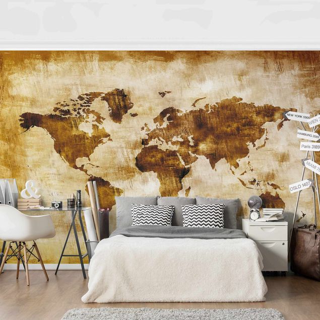 Retro wallpaper No.CG75 Map Of The World
