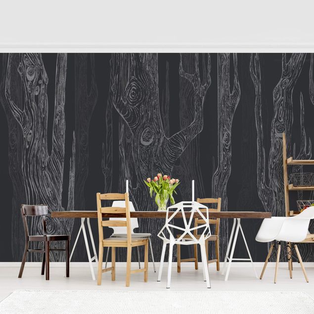 Rainforest wallpaper No.MW20 Living Forest Anthracite Grey