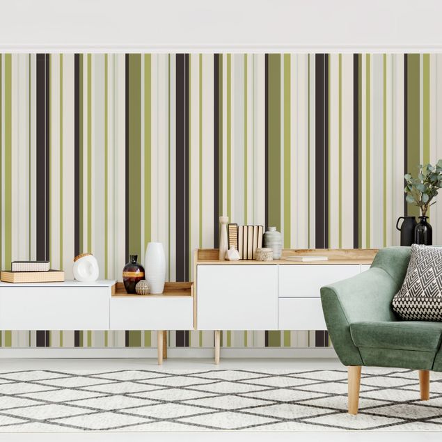Striped wallpaper No.TA103 Stripe Pattern Greens