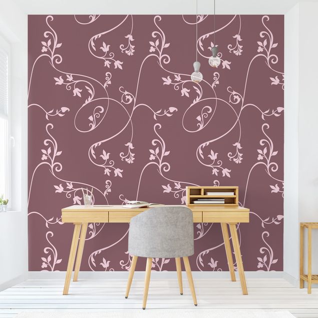 Wallpapers modern No.TA104 Ivy Old Rose-Light Pink