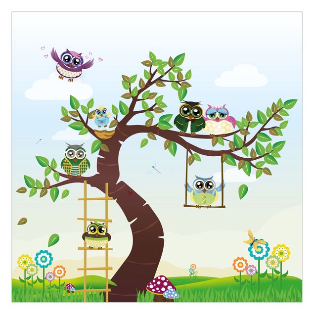 Wallpapers forest No.YK23 Funny Owl Tree