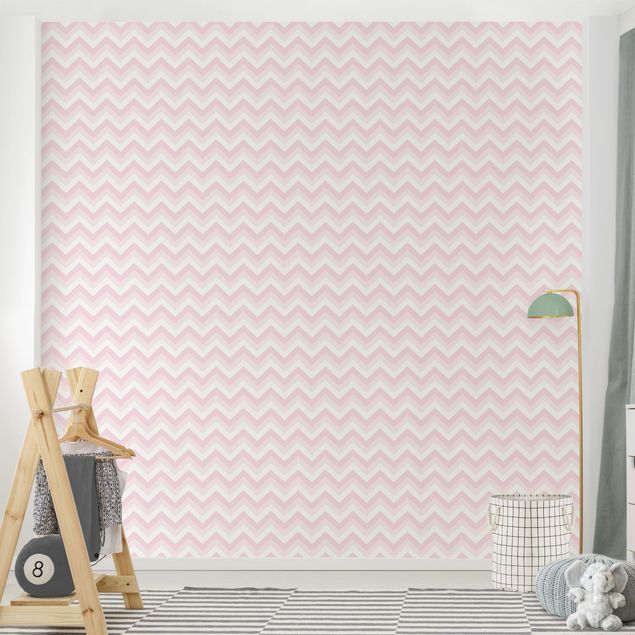 Wallpapers patterns No.YK37 Zigzag Pattern Light Pink