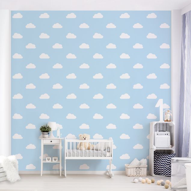 Modern wallpaper designs No.YK54 Clouds Light Blue