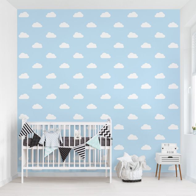 Wallpapers patterns No.YK54 Clouds Light Blue