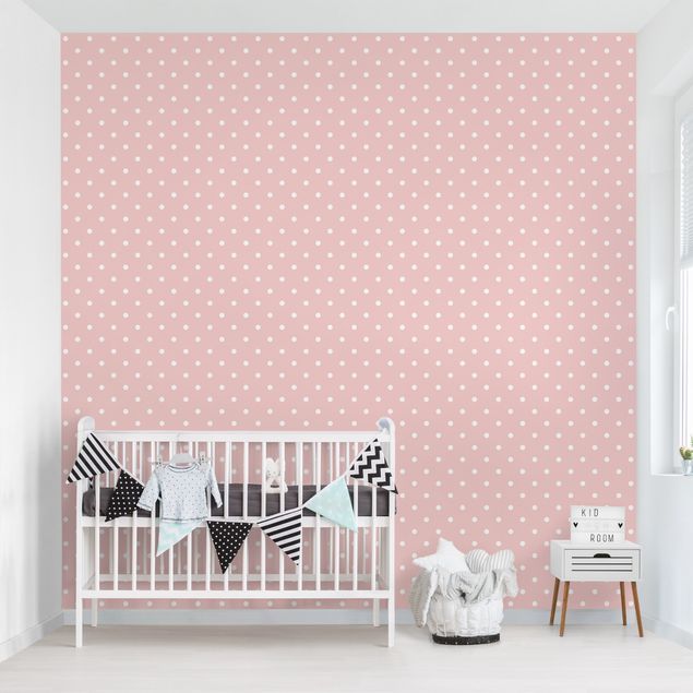 Wallpapers dots No.YK57 White Dots On Light Pink