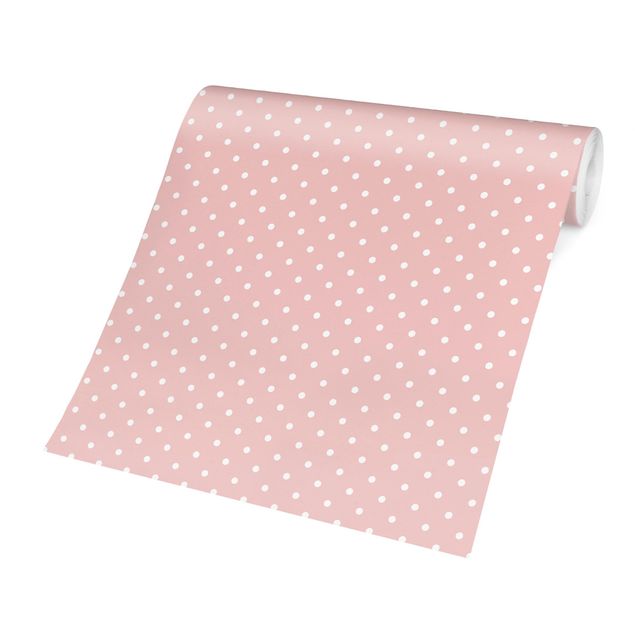 Wallpapers patterns No.YK57 White Dots On Light Pink