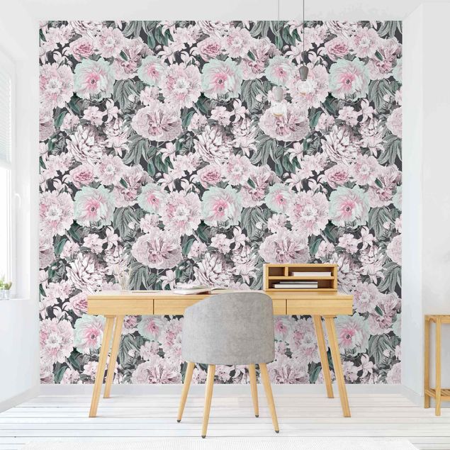 Wallpapers flower Nostalgic Peonies In Pastel Pink