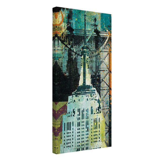 Canvas abstract NY Graffiti Empire State Building