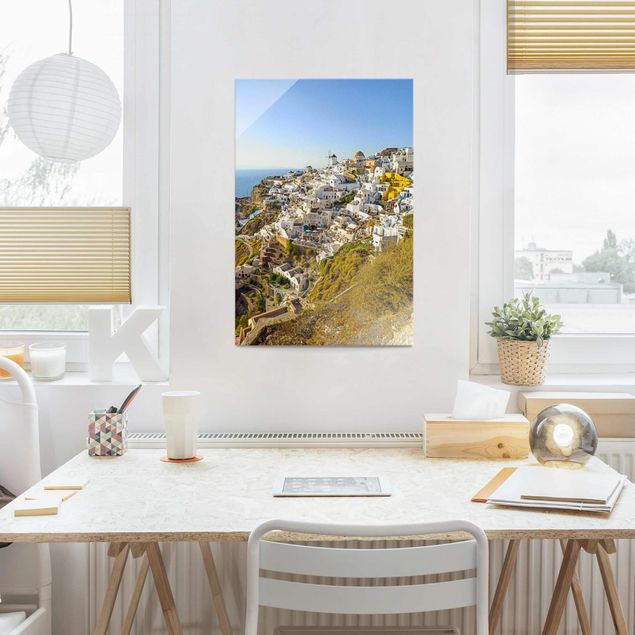 Landscape canvas prints Oia On Santorini