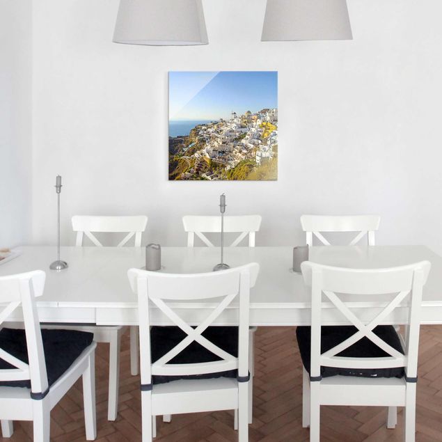 Landscape canvas prints Oia On Santorini
