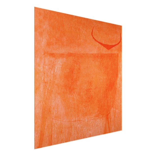 Glass prints abstract Orange Bull