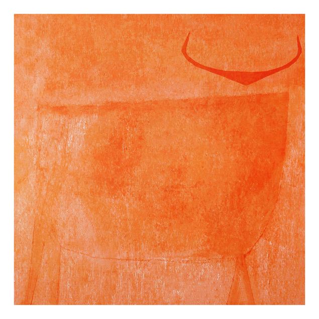 Orange canvas wall art Orange Bull