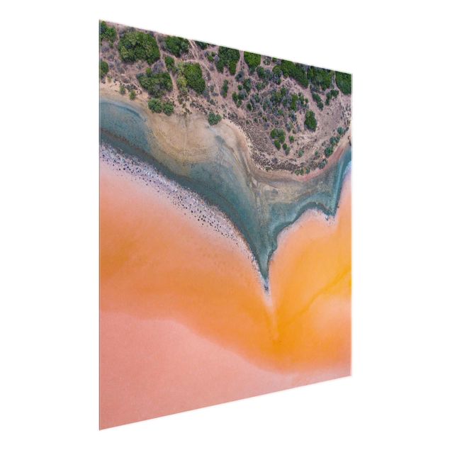 Contemporary art prints Orange Lake Shore On Sardinia