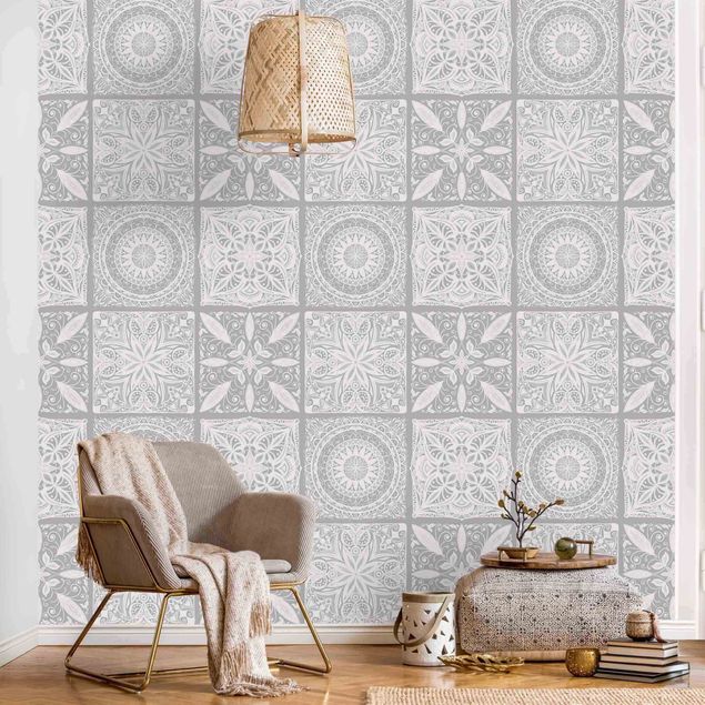 Wallpapers patterns Oriantal Mandala Pattern Mix With Grey