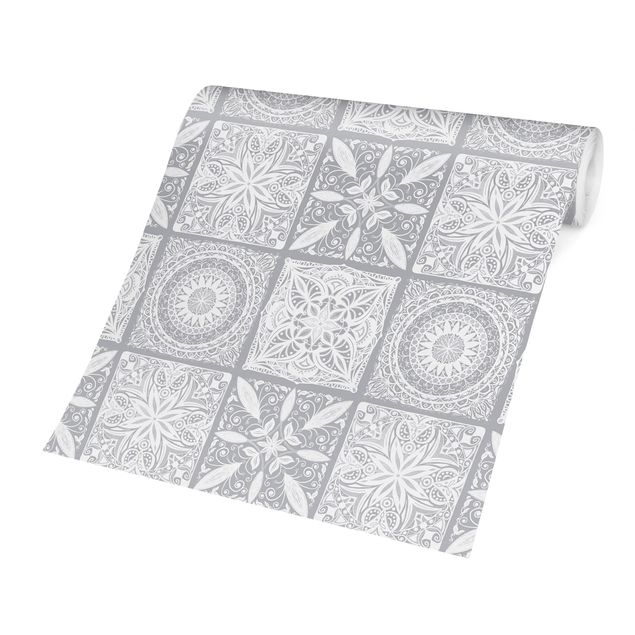 Wallpapers grey Oriantal Mandala Pattern Mix With Grey