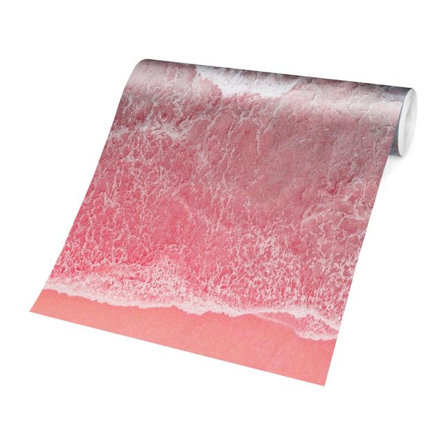 Peel and stick wallpaper Ocean In Pink