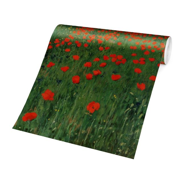 Modern wallpaper designs Pál Szinyei-Merse - Summer Landscape With A Blossoming Poppy