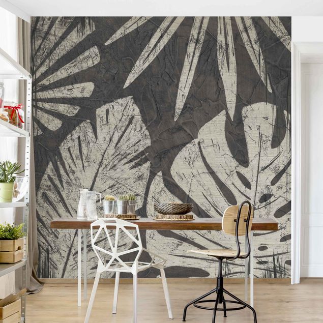 Wallpapers flower Palm Leaves Dark Grey Backdrop