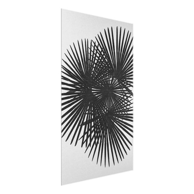 Art posters Palm Leaves In Black And White