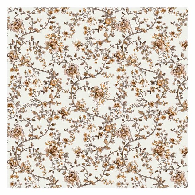 Peel and stick wallpaper Pastel Flower Tendrils Dried
