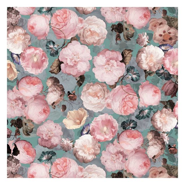 Wallpapers patterns Pastel Dream Of Roses On Blue
