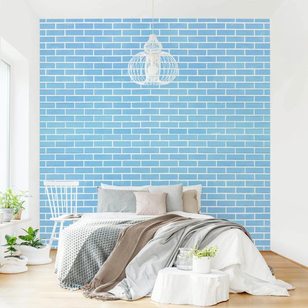 Wallpapers brick Pastel Blue Brick Wall