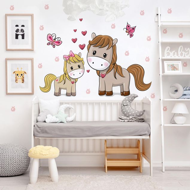 Butterfly wall art stickers Horse Pony Set