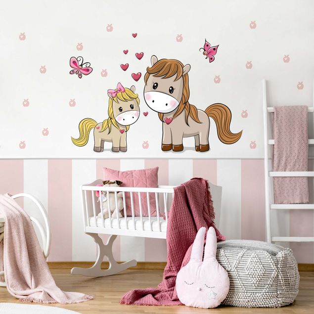 Animal print wall stickers Horse Pony Set