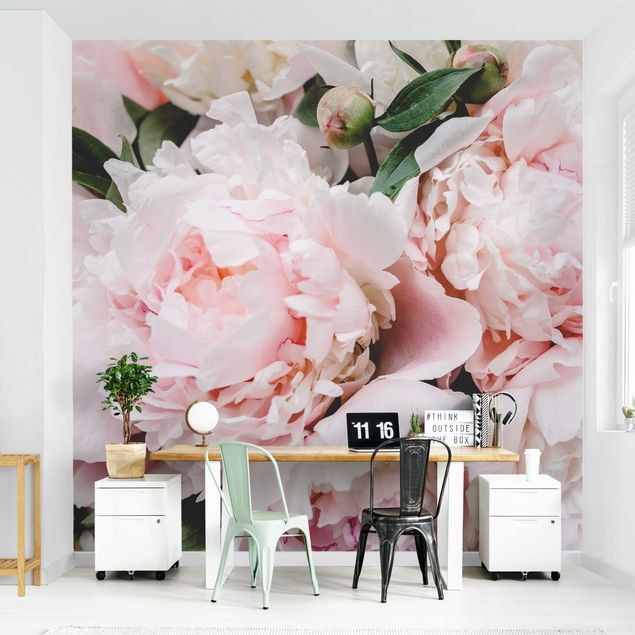 Contemporary wallpaper Peonies Light Pink