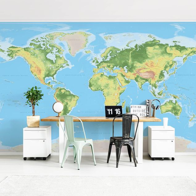 Wallpapers desert Physical World Map