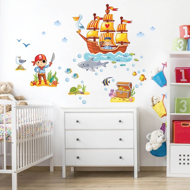 Wall decal Pirate set