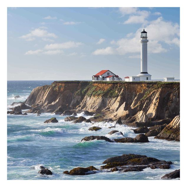 blue wall mural Point Arena Lighthouse California