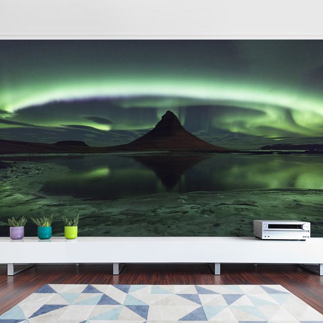 Modern wallpaper designs Northern Lights In Iceland