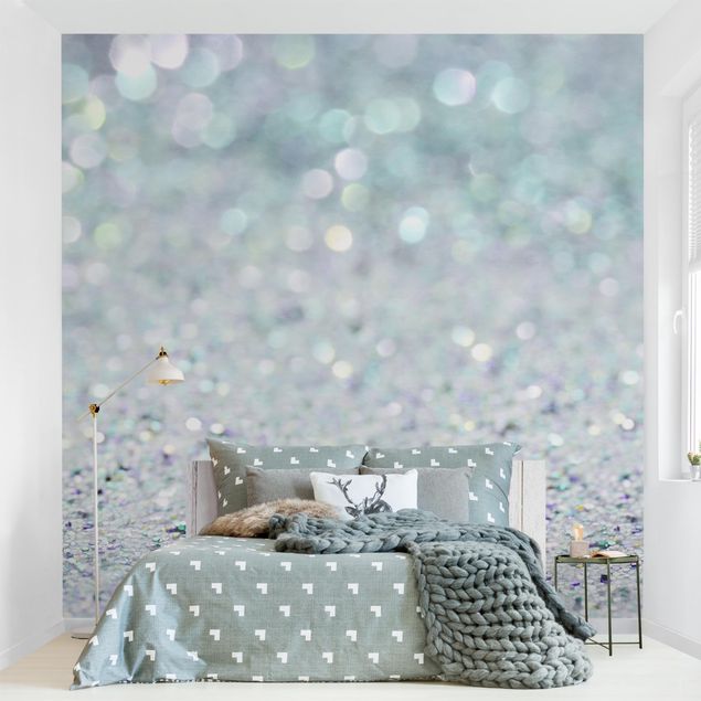 Wallpapers patterns Princess Glitter Landscape In Mint Colour