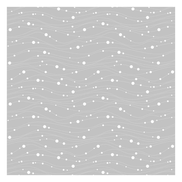 Peel and stick wallpaper Dots On Wave Pattern In Front Of Gray