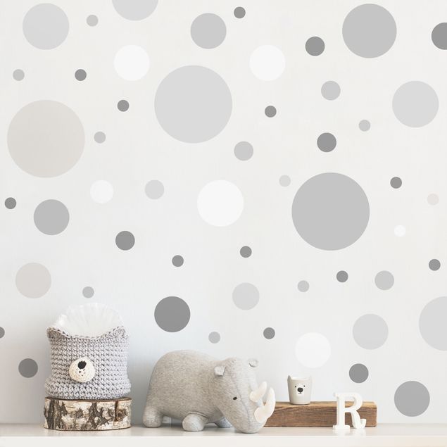 Kids room decor Points Confetti Gray Set
