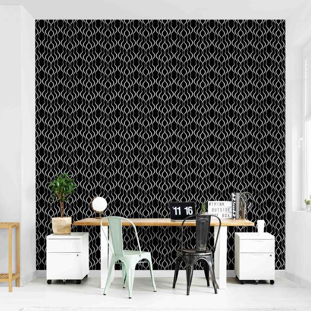 Wallpapers ornaments Dot Pattern In Black