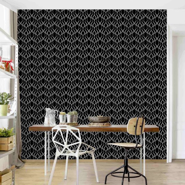 Contemporary wallpaper Dot Pattern In Black