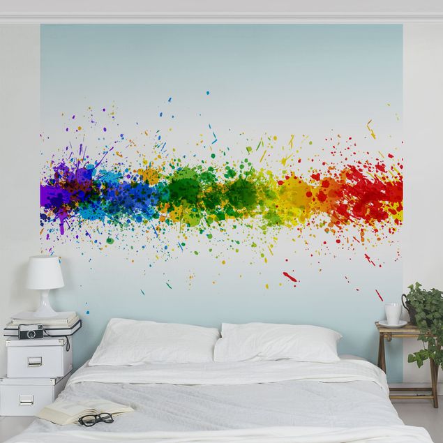 Wallpapers modern Rainbow Splatter