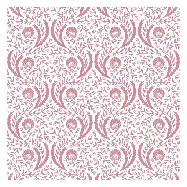 Pink aesthetic wallpaper Tendrils with Fan Flowers in Antique Pink