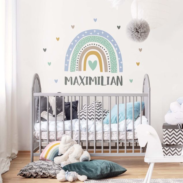 Universe wall stickers Rainbow with desired blue turquoise