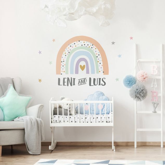 Wall stickers universe Rainbow with desires pastel