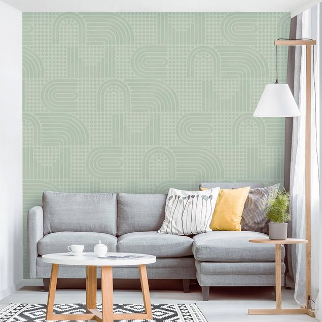 Wallpapers modern Rainbow Pattern In Grey