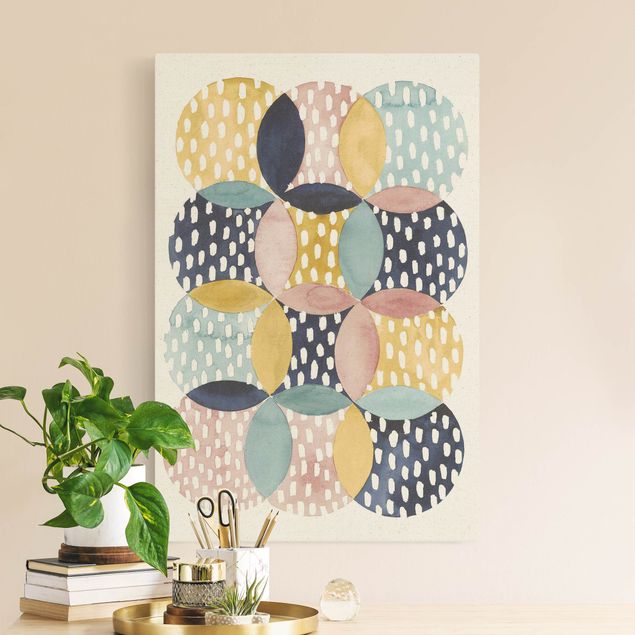 Prints patterns Raindrops In Watercolour Circles