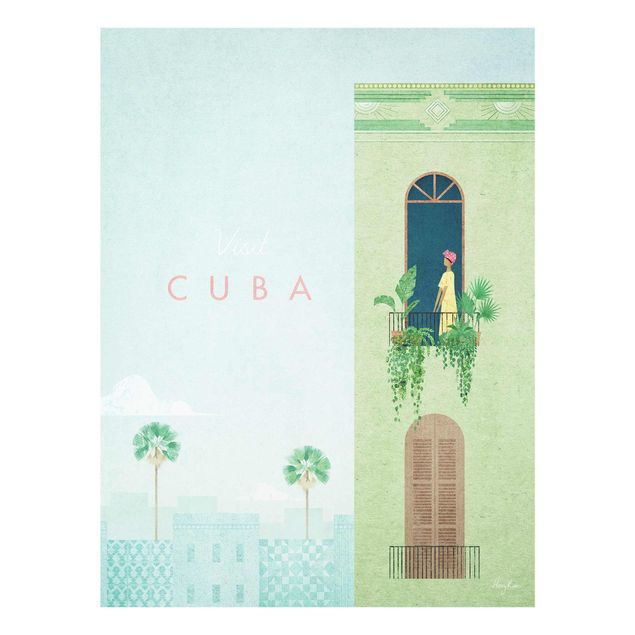 Green canvas wall art Tourism Campaign - Cuba