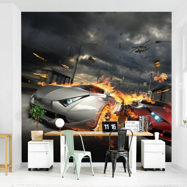 Modern wallpaper designs Race In The Storm