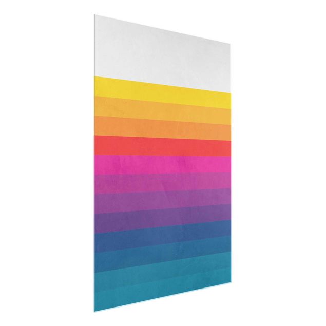 Prints multicoloured Retro Rainboe Stripes