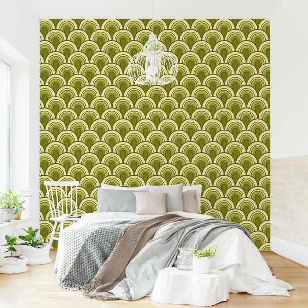 Aesthetic vintage wallpaper Retro Shed Green
